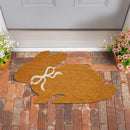 Hop Into Spring Bunny Shaped Coir Mat