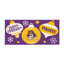 East Carolina University Holiday Flocked Coir Sassafras Switch Mat, 22"x10"