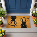 Hop Into Spring Bunny Hi & Bye Coir Mat