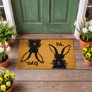 Hop Into Spring Bunny Hi & Bye Coir Mat