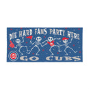 Chicago Cubs Flocked Coir Halloween Sassafras Switch Mat, 22"x10"