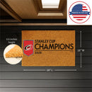 Carolina Hurricanes 2026 Stanley Cup Champions 28"x16" Full Color Coir Doormat
