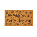 Twas The Night Nostalgia Christmas Tree Coir Mat, "We Wish You A Merry Christmas", 28"x16"