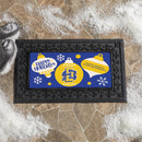 South Dakota State University Holiday Flocked Coir Sassafras Switch Mat, 22"x10"