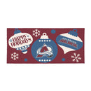 Colorado Avalanche Holiday Flocked Coir Sassafras Switch Mat, 22"x10"
