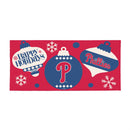 Philadelphia Phillies Holiday Flocked Coir Sassafras Switch Mat, 22"x10"