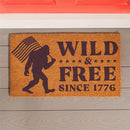 Red White & Bloom Coir Mat, "Wild & Free", 28"x16"