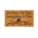 Haunted House Coir Mat, "It's Fine,I'm Fine,Everything is fine" 28"x16"