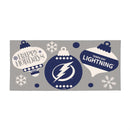 Tampa Bay Lightning Holiday Flocked Coir Sassafras Switch Mat, 22"x10"