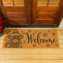 Holly Homestead Highland Cow Coir Mat, "Welcome", 60"x24"
