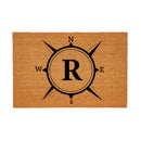 Coastal Coir Mat Compass Monogram 36x24"