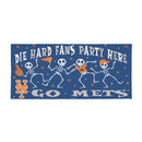New York Mets Flocked Coir Halloween Sassafras Switch Mat, 22"x10"