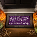 Kansas State University,University of Kansas Flocked Coir Halloween Sassafras Switch Mat, 22"x10"