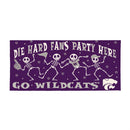 Kansas State University,University of Kansas Flocked Coir Halloween Sassafras Switch Mat, 22"x10"