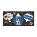 Los Angeles Dodgers Holiday Flocked Coir Sassafras Switch Mat, 22"x10"