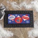 University of Kansas Holiday Flocked Coir Sassafras Switch Mat, 22"x10"