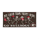 University of Georgia Flocked Coir Halloween Sassafras Switch Mat, 22"x10"