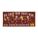 Washington Commanders Flocked Coir Halloween Sassafras Switch Mat, 22"x10"