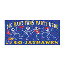 University of Kansas Flocked Coir Halloween Sassafras Switch Mat, 22"x10"