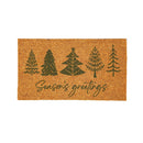 Shades of Emerald Coir Mat, "Seasons Greetings", 28"x16"