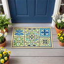 Seaside Retreat Patterned Icons Coir Mat