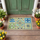 Seaside Retreat Patterned Icons Coir Mat
