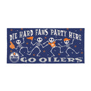 Edmonton Oilers Flocked Coir Halloween Sassafras Switch Mat, 22"x10"