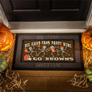 Cleveland Browns Flocked Coir Halloween Sassafras Switch Mat, 22"x10"