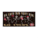 San Francisco 49ers Flocked Coir Halloween Sassafras Switch Mat, 22"x10"