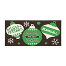 Marshall University Holiday Flocked Coir Sassafras Switch Mat, 22"x10"