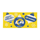 Los Angeles Rams Holiday Flocked Coir Sassafras Switch Mat, 22"x10"