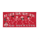 Ohio State University Flocked Coir Halloween Sassafras Switch Mat, 22"x10"