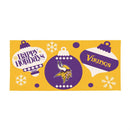 Minnesota Vikings Holiday Flocked Coir Sassafras Switch Mat, 22"x10"