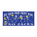 South Dakota State University Flocked Coir Halloween Sassafras Switch Mat, 22"x10"