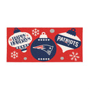 New England Patriots Holiday Flocked Coir Sassafras Switch Mat, 22"x10"