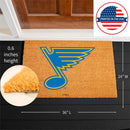 St Louis Blues 2025 Large Full Color Coir Mat, 36"x24"