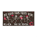 Cincinnati Reds Flocked Coir Halloween Sassafras Switch Mat, 22"x10"