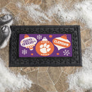 Clemson University Holiday Flocked Coir Sassafras Switch Mat, 22"x10"