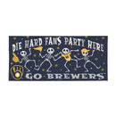 Milwaukee Brewers Flocked Coir Halloween Sassafras Switch Mat, 22"x10"