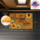 With God Anything Is Possible Coir Mat