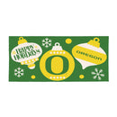University of Oregon Holiday Flocked Coir Sassafras Switch Mat, 22"x10"