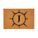 Coastal Coir Mat Compass Monogram 36x24"