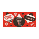 Texas Tech University Holiday Flocked Coir Sassafras Switch Mat, 22"x10"