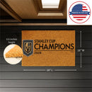 Vegas Golden Knights 2026 Stanley Cup Champions 28"x16" Full Color Coir Doormat