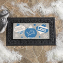 Detroit Lions Holiday Flocked Coir Sassafras Switch Mat, 22"x10"