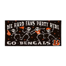 Cincinnati Bengals Flocked Coir Halloween Sassafras Switch Mat, 22"x10"