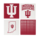 Indiana University Ceramic Coasters Set, 4pcs with Wood Caddy