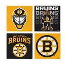 Boston Bruins 2025 Ceramic Coasters Set, 4pcs with Wood Caddy