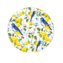Seaside Retreat Songbird Citrus Round Coasters w/ Caddy, Set of 4