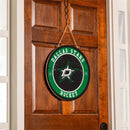 Dallas Stars Round Door Décor with Hanging Rope, 18x18